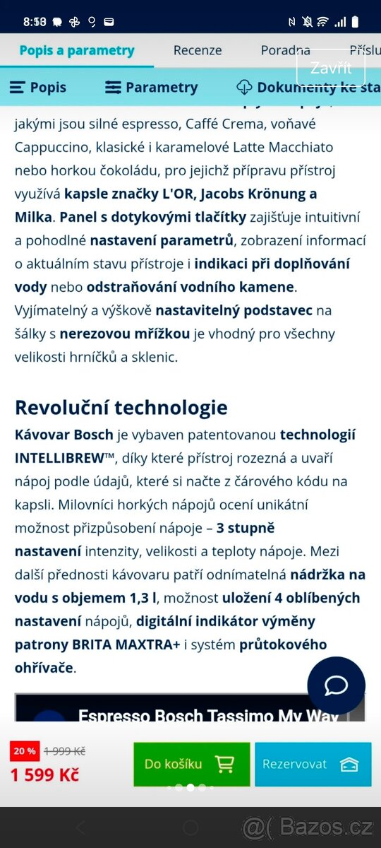 Kapslový kávovar Bosch Tassimo - 12