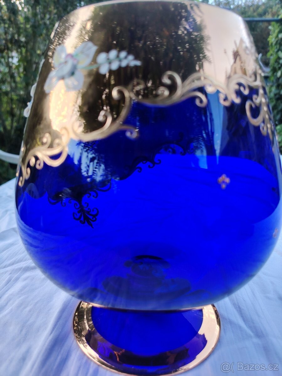 Velké modré skleněné číše - 12