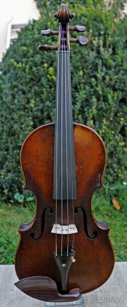 Celé starožitné německé housle z poloviny 19 století - 12
