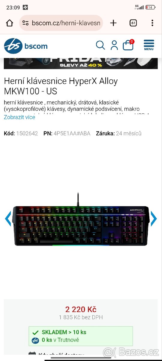 KOMPLET HERNÍ PC SESTAVA I5 8400 GTX 1070 8GB WIN 11 - 12