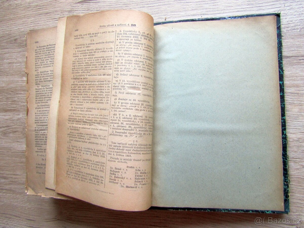 Sbírka zákonů a nařízení 1924 – prodej sbírky starých knih. - 12
