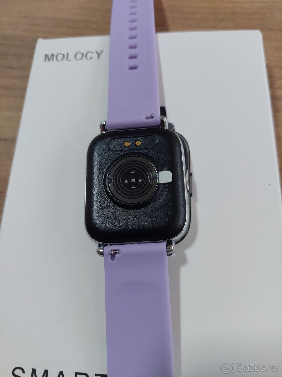 Chytré hodinky Molocy P32D – 1,69" HD, IP68 v CZ - fialové - 12
