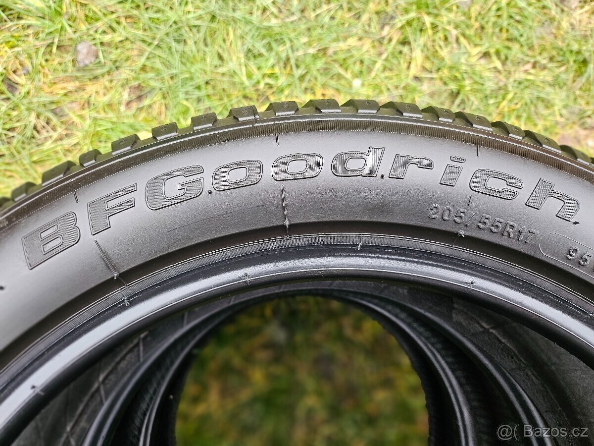 4x Zimní pneu Hankook + BF Goodrich - 205/55 R17 XL - 85% - 12