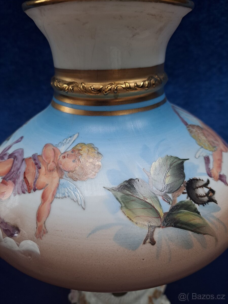 Petrolejová lampa značená andělé - 12