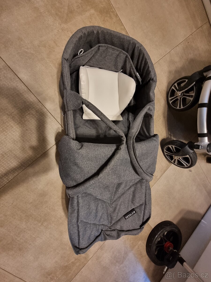 Kočárek Gesslein F6 Air+ ,kožené madlo, C1-Lift taška - 12