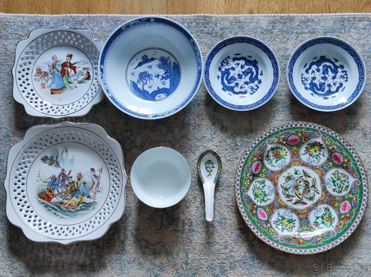 Porcelánová souprava – dekorativní, 8 ks - 12