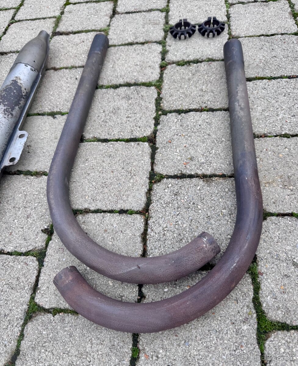 Jawa ČZ malá kývačka i půlbuben - výfuky - 12