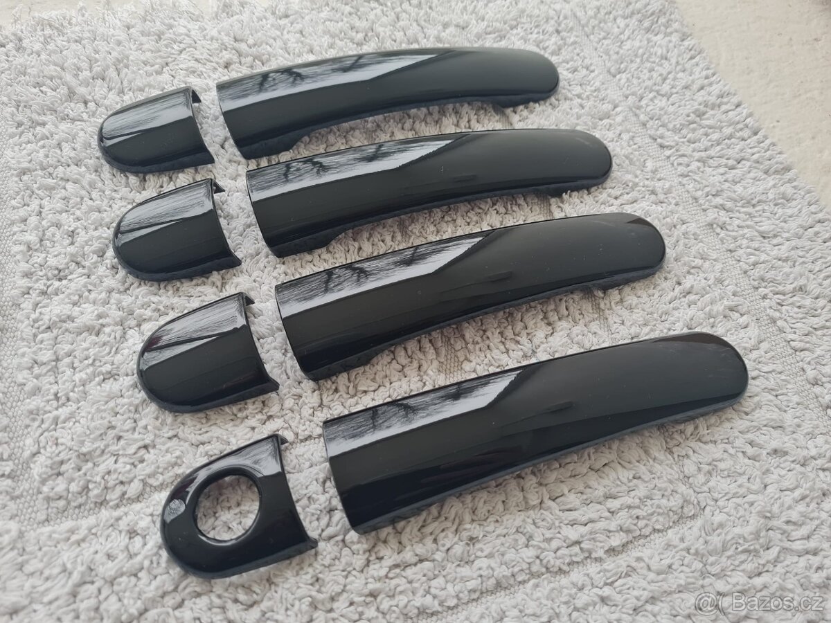 ČIERNE a KARBONOVE kľučky krytky klučiek dveri - 12