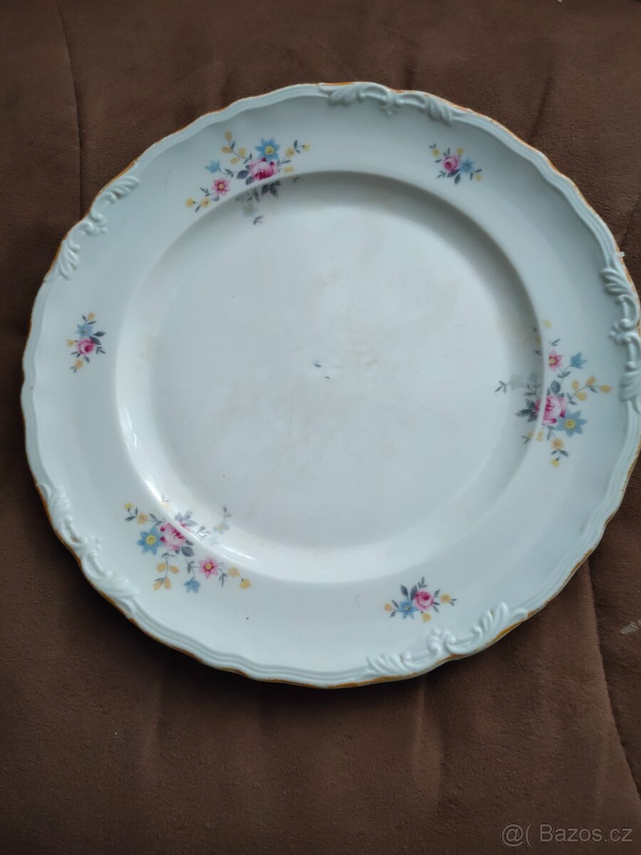 Talíře hluboké, mělké, dezertní, retro .... - 12