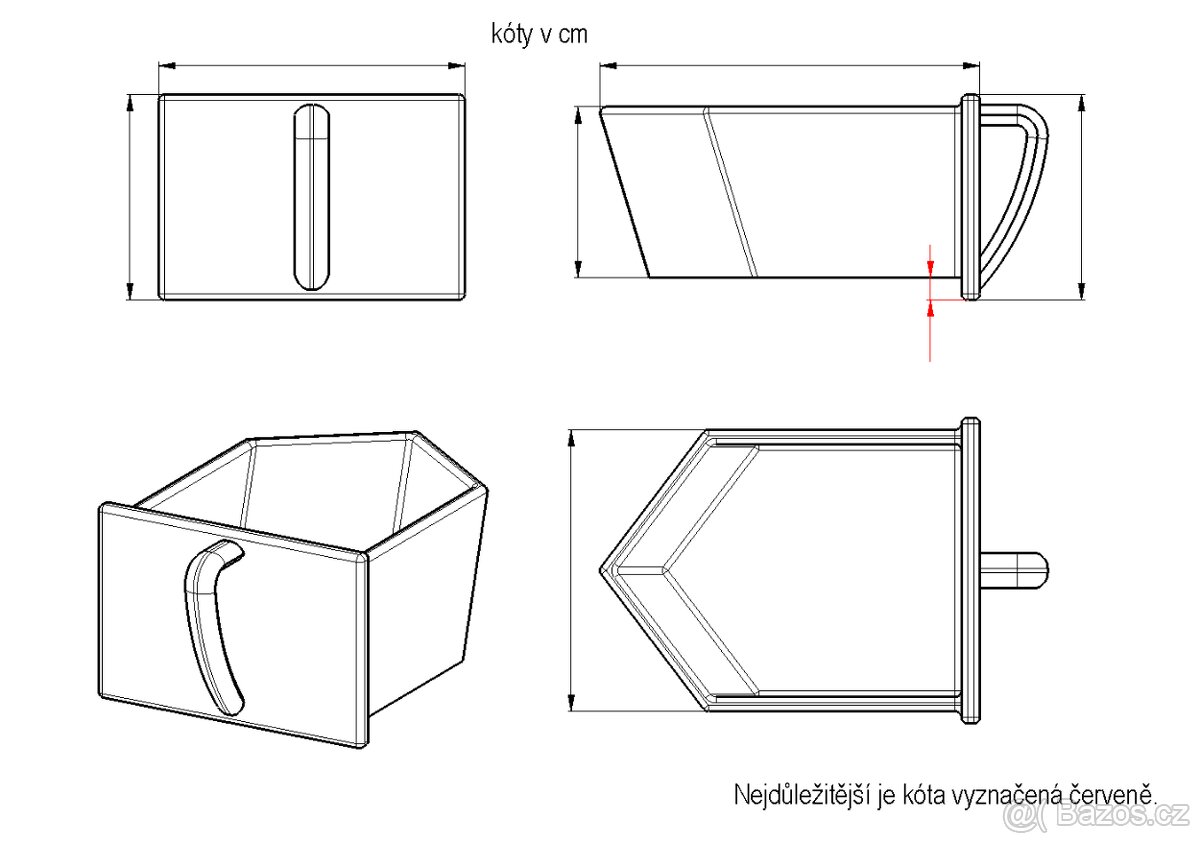 Skleněné dózy (šuplíčky) historické velké - 12