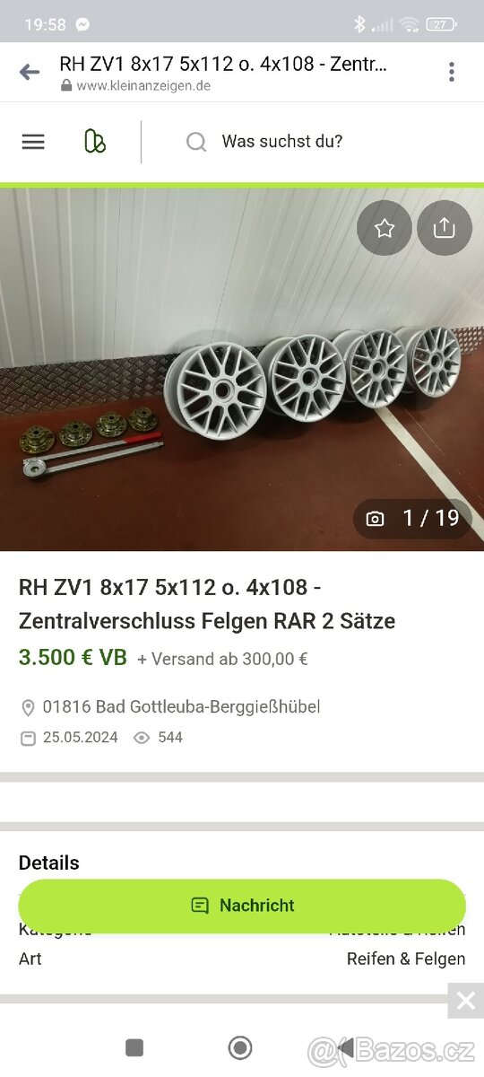 Litá kola RH ZV1 "centerlock" - 12