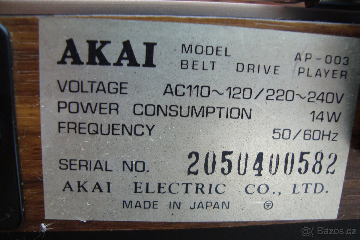 Gramofon Akai AP-003 - 12