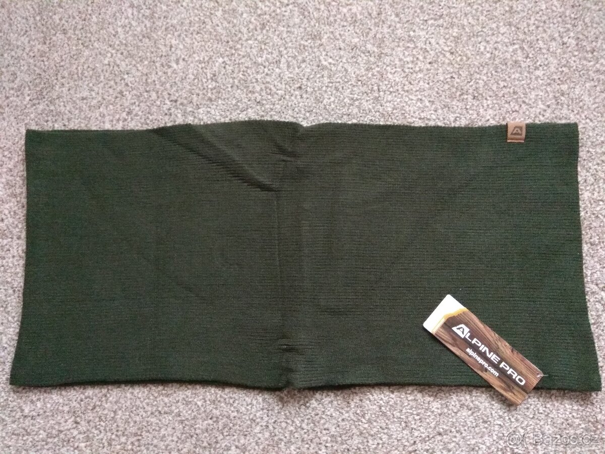 Nové unisex kruhové šály ALPINE PRO - černá, tmavě zelená - 12