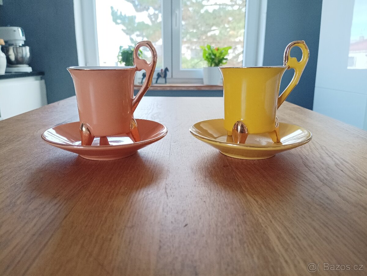 VINTAGE ESPRESSO ŠÁLKY GENEVIEVE LETHU FRANCIE - 12