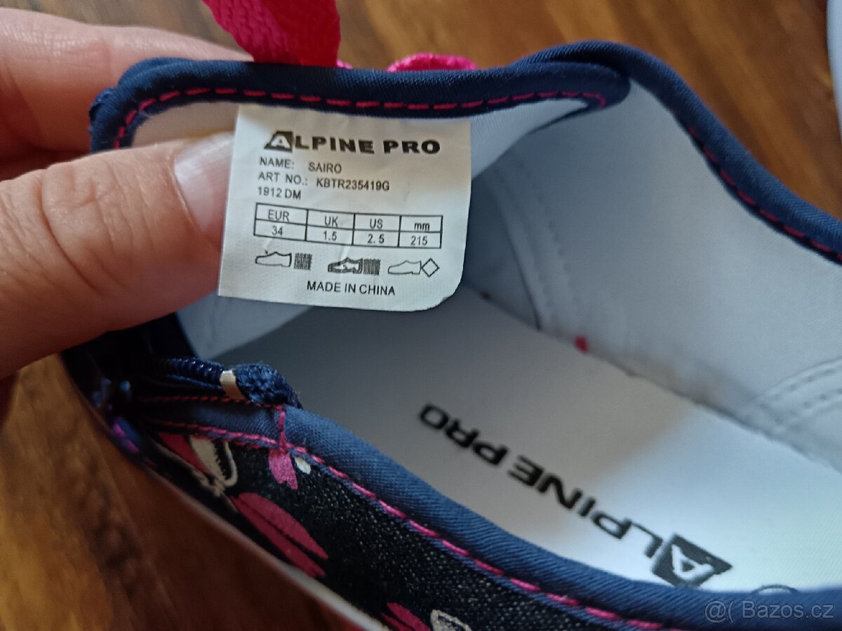 Dívčí tenisky Alpine Pro vel. 34 - 12