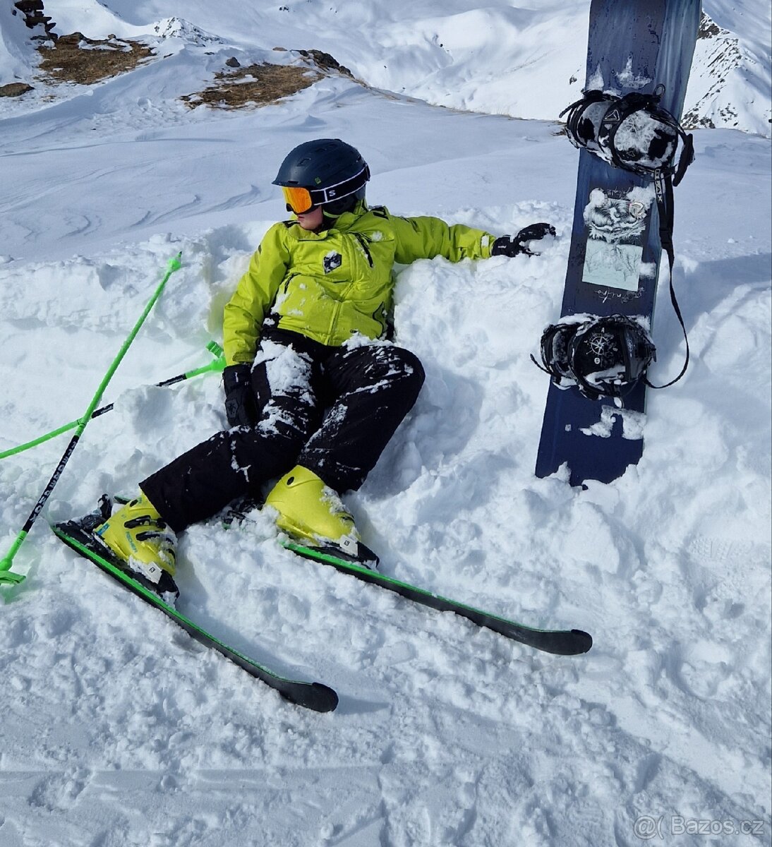 Švýcarské Stöckli lyže Team SX 140 cm + sportovní hůlky - 12