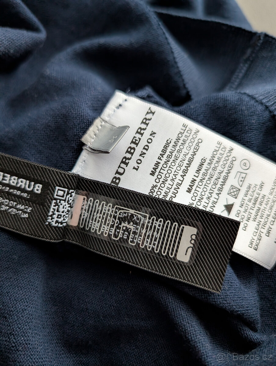 Navy polo tričko Burberry vel. M - 12