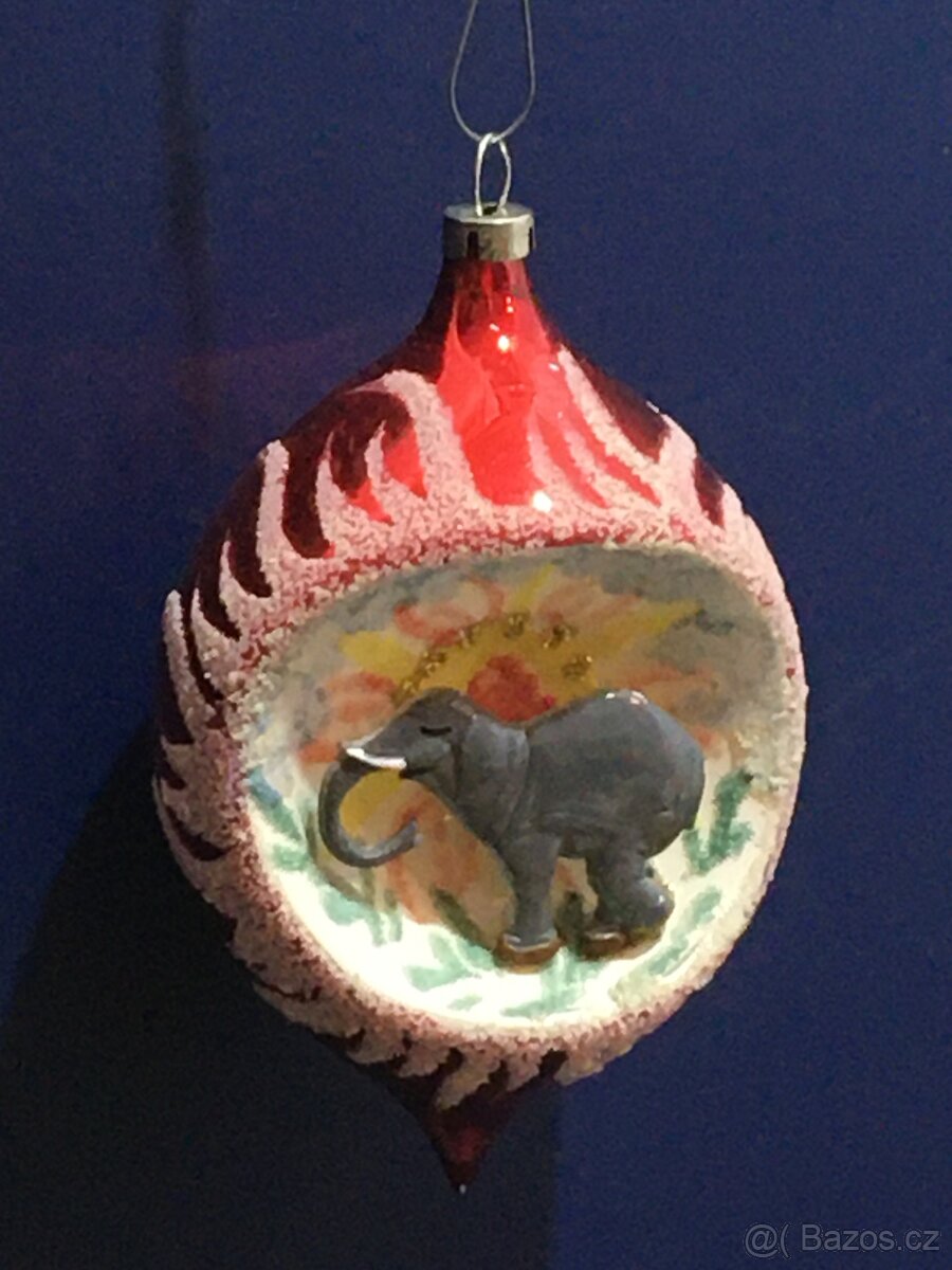 Staré vánoční ozdoby - vlep - 6ks - 12