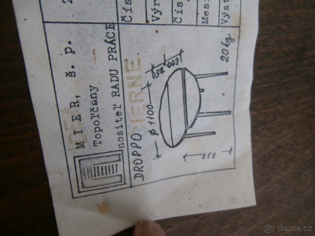 Stůl kulatý RETRO skládací za 500 kč - 12