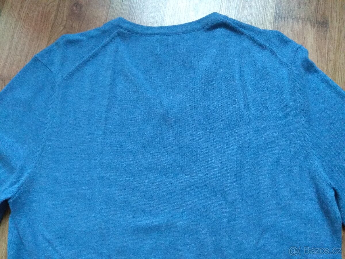Nový pánský svetr C&A do "V" - L, světle modrý - 12