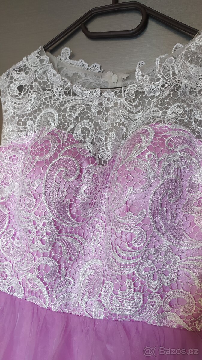 Slavnostní šaty s krajkou vel 40 - 12