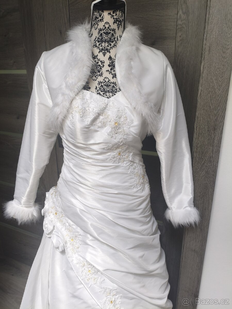 Tradiční svatební šaty 38/40/42 - 12