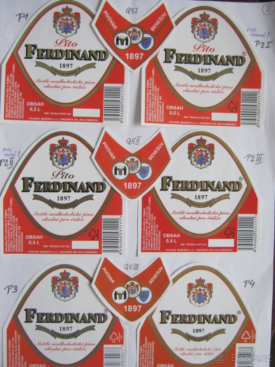 152x katalogová sbírka pivní etikety Benešov 1997-2004 - 12