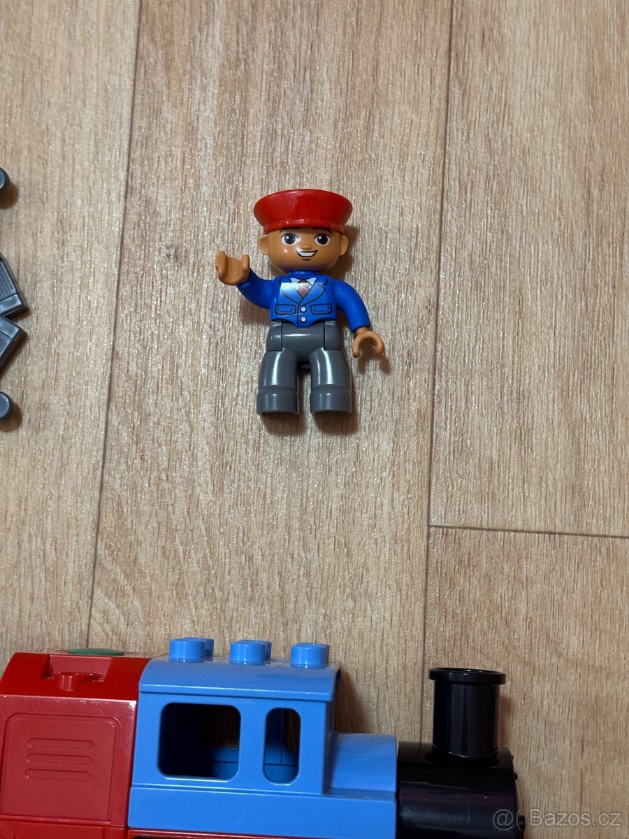 Lego Duplo kompletní železnice, koleje, vagón, lokomotiva,.. - 12