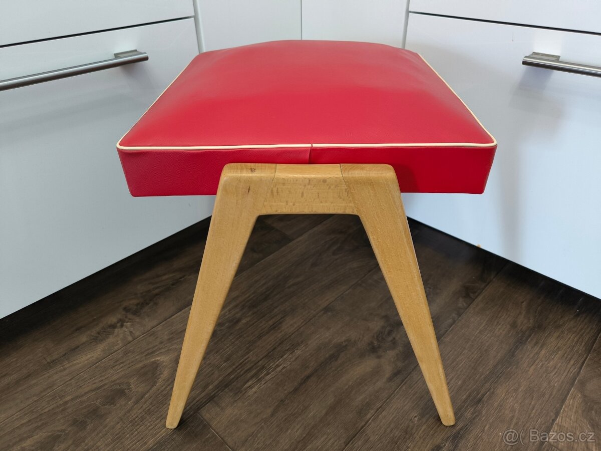 Retro stolička, taburet NDR - Brusel 50. léta - 12