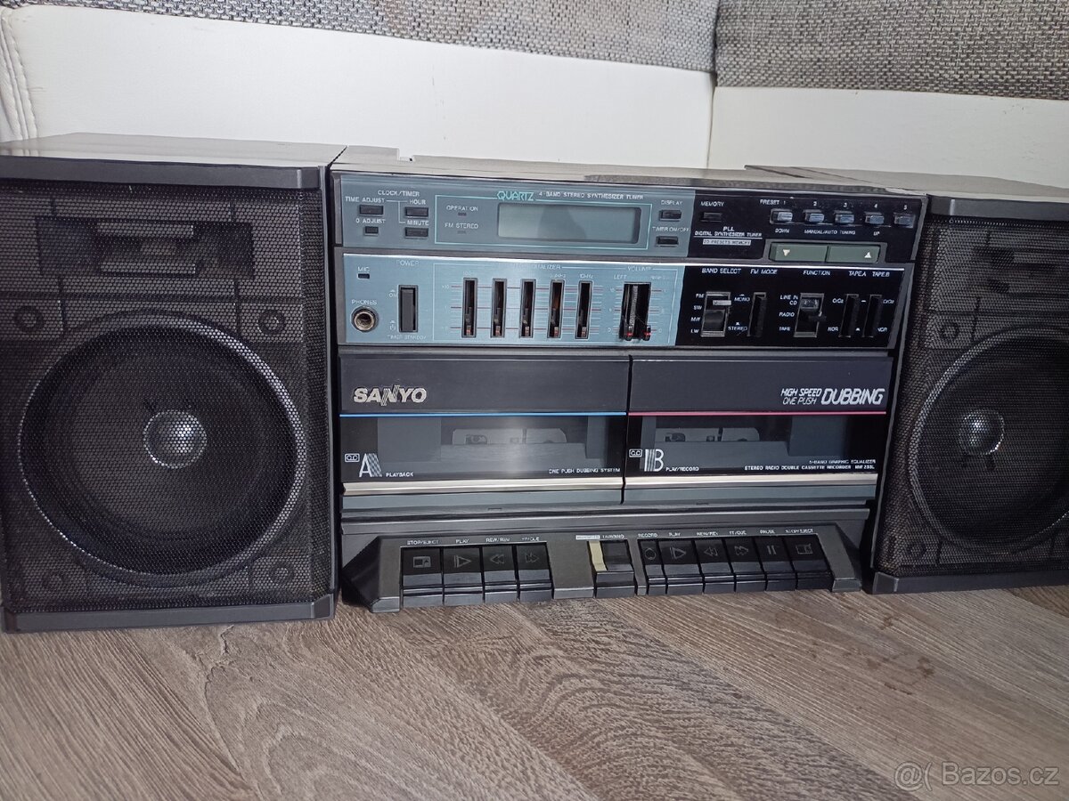 Sanyo MW255L, radiomagnetofon retro 2 kazeťák - 12