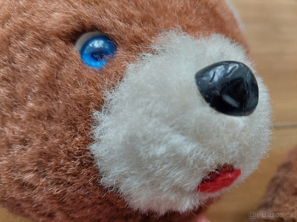 Retro starý plyšák - medvěd medvídek hračka Méda Béďa SLEVA - 12