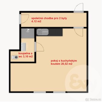 Pronájem, Byty 1+kk, 24 m2 - Ostrava - Vítkovice, Zengrova - 12