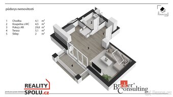 Pronájem, byty/1+kk, 41 m2, Písčitá 106/6, Hostavice, 19800  - 12