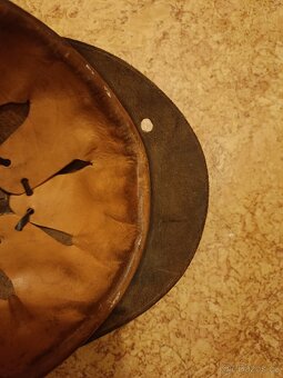 stara kozena hornicka prilba - v super stavu - 12