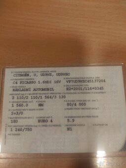 Citroen  C4 picaso 1,6 HDI r.v.2008 - 12