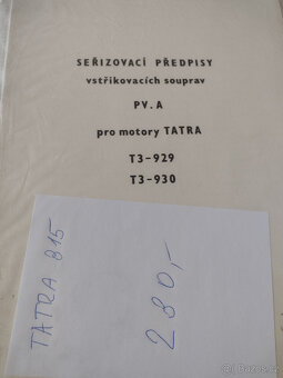 SEŘIZOVACÍ PŘEDPISY VSTŘIKOVACÍCH SOUPRAV - 12