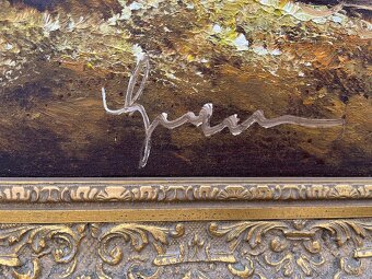 Olejomalba na plátně dům v krajině - AKCE doprava - 12