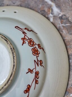 Japonský porcelánový holicí talíř Imari v dárkové krabici - 12