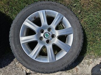 Originál ALU kola Škoda Fabia Roomster R15 + zimní pneu - 12