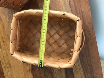 Dřevěné košíky s uchy 3ks - 12