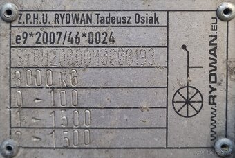 Přepravník automobilů RYDWAN Euro B2600 3000kg - 12