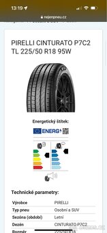 ALU disky + letní gumy PIRELLI / Karoq 225/50 R18 95W - 12