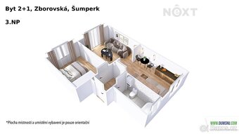 Pronájem byt 2+1, 49㎡ - 12