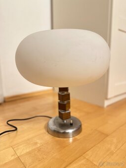 Funkcionalismus art deco chrom starožitná lampa lampička - 12