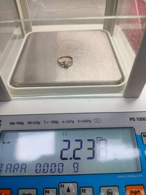 Zlaty damsky prsten Diamanty Rozmer 53 - 12