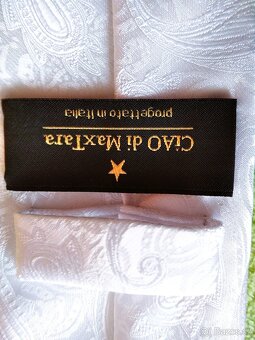Svatební hedvábná vesta +kravata +kapesníček - 12