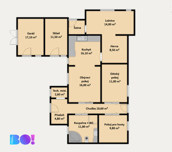 Prodej bezbariérového domu 4+1, 98 m², Všestudy u Veltrus - 12