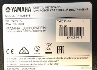61klávesové digitální pracovní stanice Yamaha Tyros 5, repro - 12