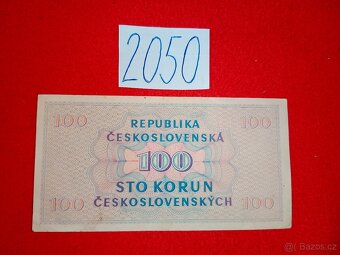 Československé bankovky třetí část ceny jsou za ks a na fotu - 12
