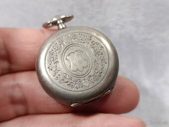 Stříbrné kapesní hodinky - kličovky, rok 1885 - 12